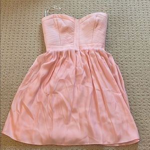Parker light pink strapless dress
